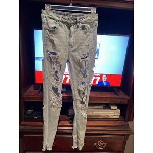 American Eagle Jeans Women's Super Hi-Rise Jegging Next Level Stretch Size 6